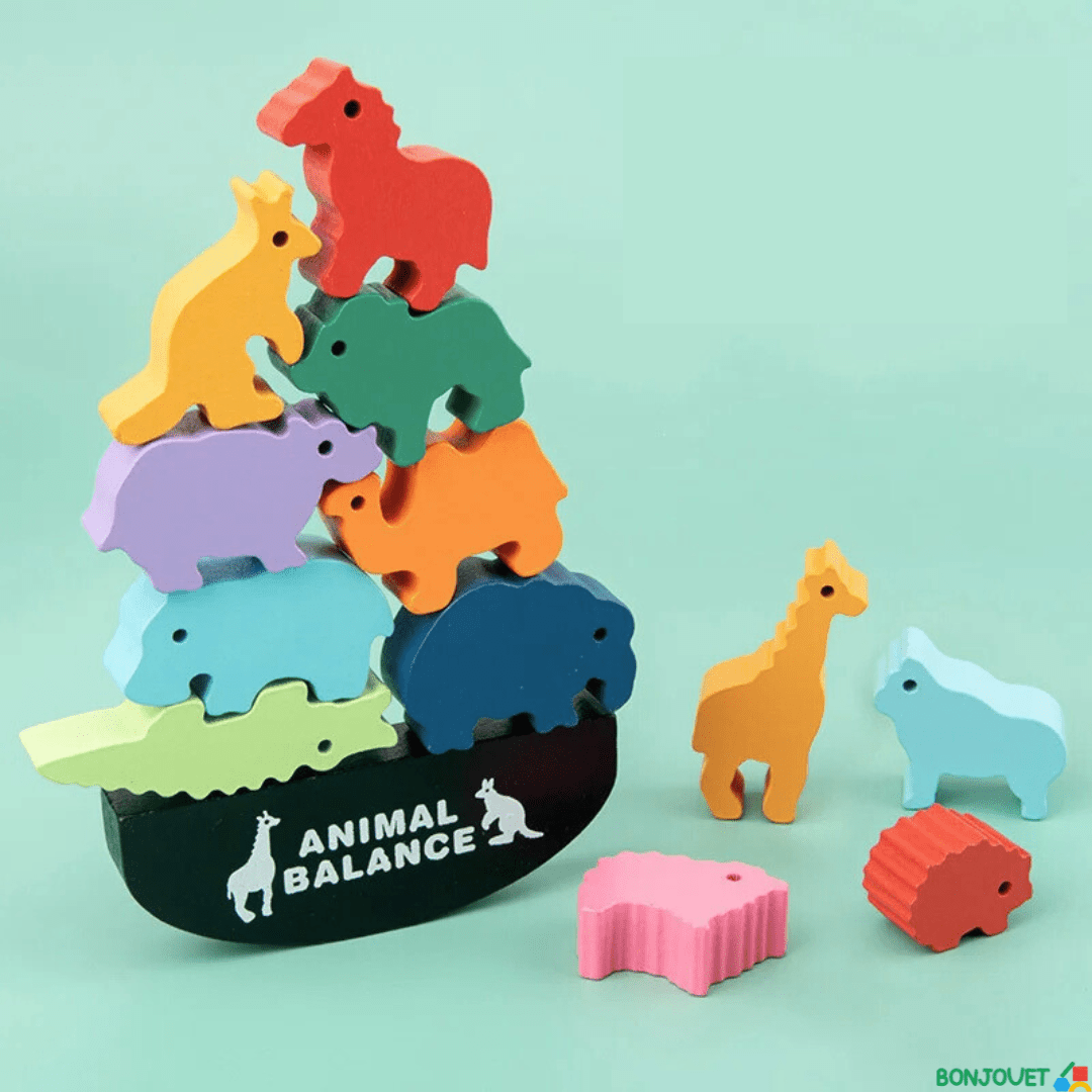 Jeu de construction en bois | Wooden construction game™ - Bonjouet