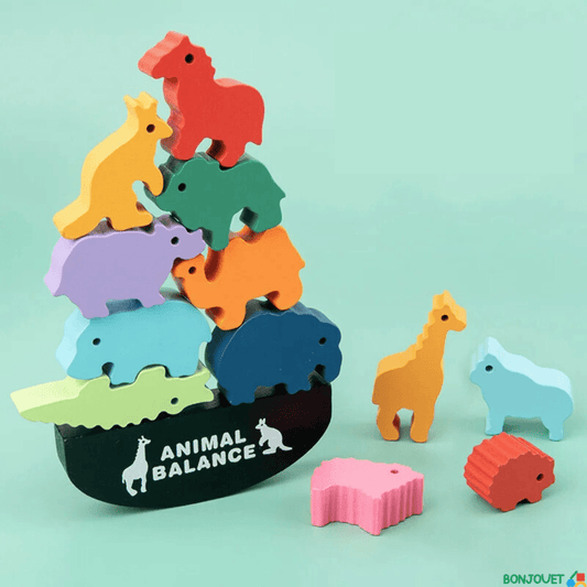 Jeu de construction en bois | Wooden construction game™ - Bonjouet